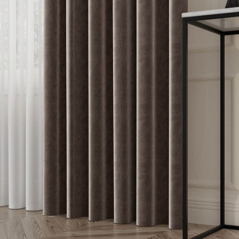 VELVET Tkanina na zasłony, wys. 300cm, kolor 018 chłodny brązowy VELVET/TZP/018/000300/1