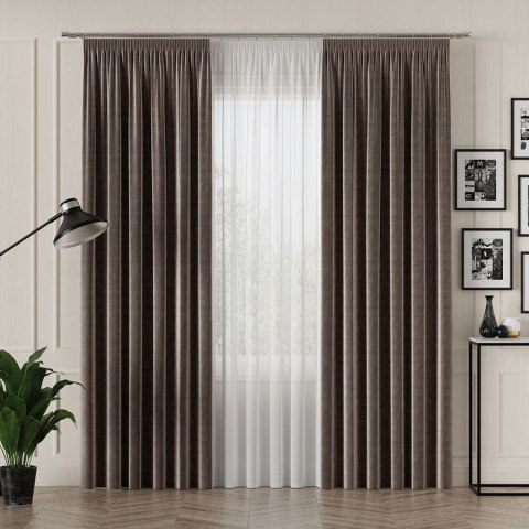 VELVET Tkanina na zasłony, wys. 300cm, kolor 018 chłodny brązowy VELVET/TZP/018/000300/1