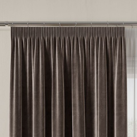 VELVET Tkanina na zasłony, wys. 300cm, kolor 018 chłodny brązowy VELVET/TZP/018/000300/1