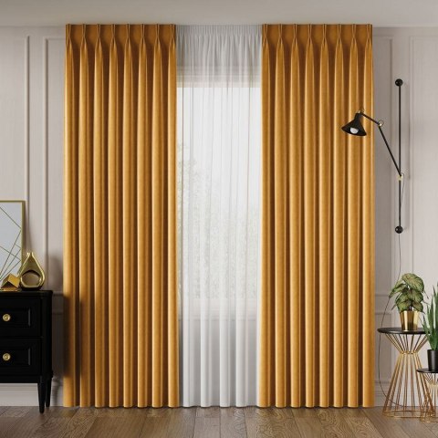 VELVET Tkanina na zasłony, wys. 300cm, kolor 026 szafranowy VELVET/TZP/026/000300/1