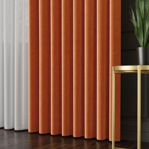 VELVET Tkanina na zasłony, wys. 300cm, kolor 027 pomarańczowy VELVET/TZP/027/000300/1