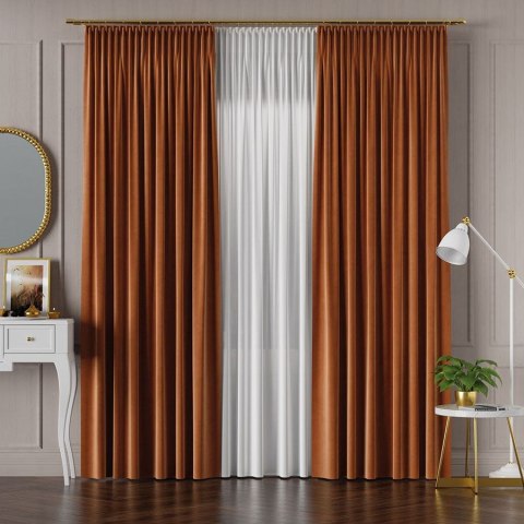 VELVET Tkanina na zasłony, wys. 300cm, kolor 028 rdzawy VELVET/TZP/028/000300/1