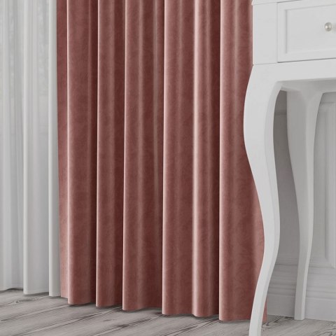 VELVET Tkanina na zasłony, wys. 300cm, kolor 034 ciemny pudrowy różowy VELVET/TZP/034/000300/1