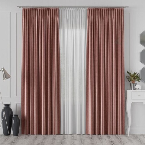 VELVET Tkanina na zasłony, wys. 300cm, kolor 034 ciemny pudrowy różowy VELVET/TZP/034/000300/1