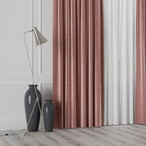 VELVET Tkanina na zasłony, wys. 300cm, kolor 034 ciemny pudrowy różowy VELVET/TZP/034/000300/1