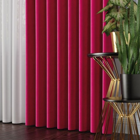 VELVET Tkanina na zasłony, wys. 300cm, kolor 040 malinowy VELVET/TZP/040/000300/1