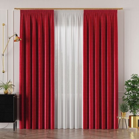 VELVET Tkanina na zasłony, wys. 300cm, kolor 043 czerwony VELVET/TZP/043/000300/1