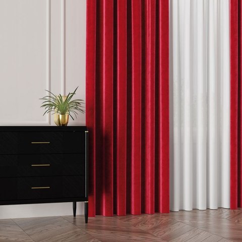 VELVET Tkanina na zasłony, wys. 300cm, kolor 043 czerwony VELVET/TZP/043/000300/1