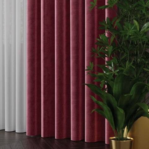 VELVET Tkanina na zasłony, wys. 300cm, kolor 045 bordowy VELVET/TZP/045/000300/1