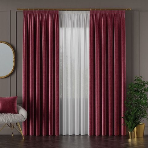VELVET Tkanina na zasłony, wys. 300cm, kolor 045 bordowy VELVET/TZP/045/000300/1