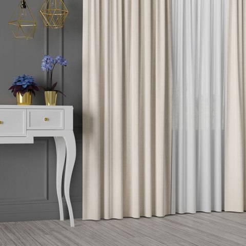 VELVET Tkanina na zasłony, wys. 300cm, kolor 056 ecru VELVET/TZP/056/000300/1