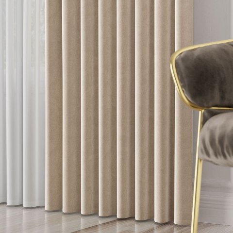 VELVET Tkanina na zasłony, wys. 300cm, kolor 057 kremowy VELVET/TZP/057/000300/1