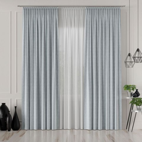 VELVET Tkanina na zasłony, wys. 300cm, kolor 060 szaro-niebieski VELVET/TZP/060/000300/1