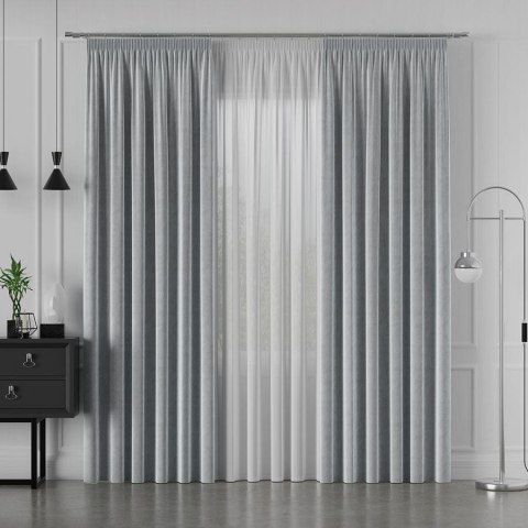 VELVET Tkanina na zasłony, wys. 300cm, kolor 067 jasny szary VELVET/TZP/067/000300/1