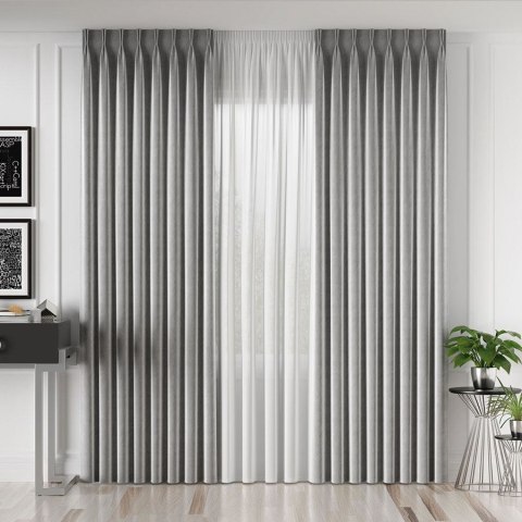 VELVET Tkanina na zasłony, wys. 300cm, kolor 068 szary VELVET/TZP/068/000300/1