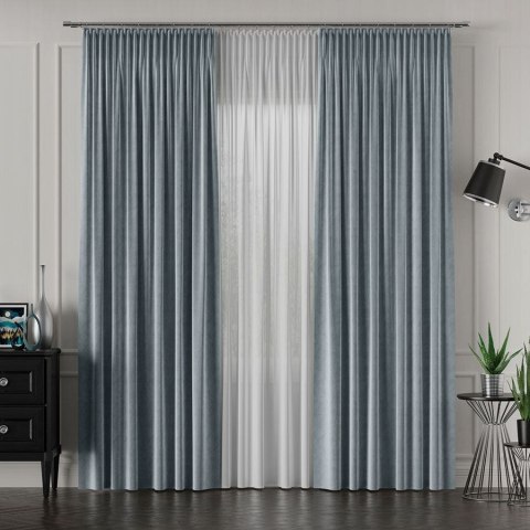 VELVET Tkanina na zasłony, wys. 300cm, kolor 069 popielaty VELVET/TZP/069/000300/1