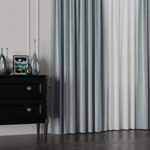 VELVET Tkanina na zasłony, wys. 300cm, kolor 069 popielaty VELVET/TZP/069/000300/1