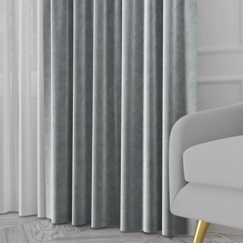 VELVET Tkanina na zasłony, wys. 300cm, kolor 072 pastelowy szary VELVET/TZP/072/000300/1