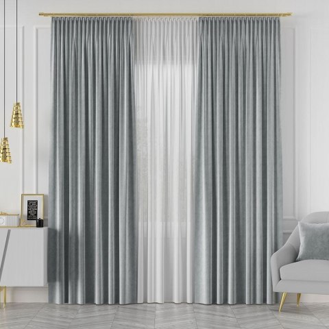 VELVET Tkanina na zasłony, wys. 300cm, kolor 072 pastelowy szary VELVET/TZP/072/000300/1