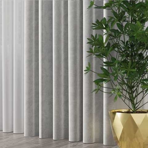 VELVET Tkanina na zasłony, wys. 300cm, kolor 073 jasny szary VELVET/TZP/073/000300/1