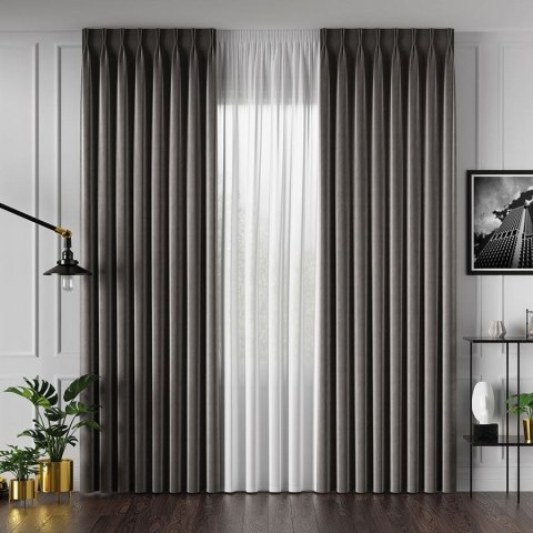 VELVET Tkanina na zasłony, wys. 300cm, kolor 079 ciepły ciemny szary VELVET/TZP/079/000300/1