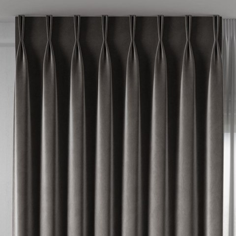 VELVET Tkanina na zasłony, wys. 300cm, kolor 079 ciepły ciemny szary VELVET/TZP/079/000300/1