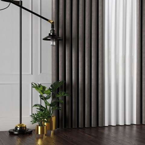 VELVET Tkanina na zasłony, wys. 300cm, kolor 079 ciepły ciemny szary VELVET/TZP/079/000300/1