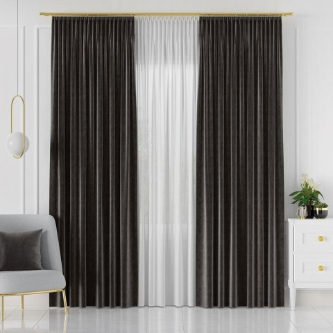 VELVET Tkanina na zasłony, wys. 300cm, kolor 084 grafitowy VELVET/TZP/084/000300/1