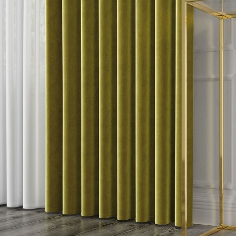 VELVET Tkanina na zasłony, wys. 300cm, kolor 090 oliwkowy VELVET/TZP/090/000300/1