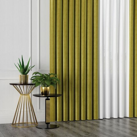 VELVET Tkanina na zasłony, wys. 300cm, kolor 090 oliwkowy VELVET/TZP/090/000300/1