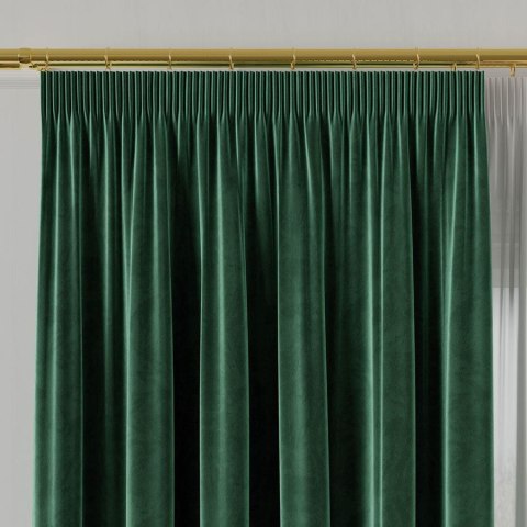 VELVET Tkanina na zasłony, wys. 300cm, kolor 094 butelkowy zielony VELVET/TZP/094/000300/1