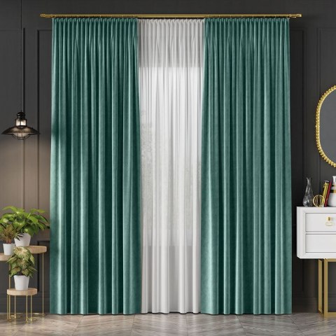 VELVET Tkanina na zasłony, wys. 300cm, kolor 102 morski VELVET/TZP/102/000300/1