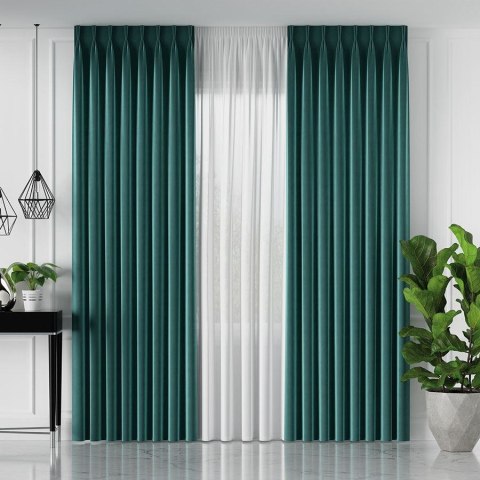 VELVET Tkanina na zasłony, wys. 300cm, kolor 106 petrol VELVET/TZP/106/000300/1