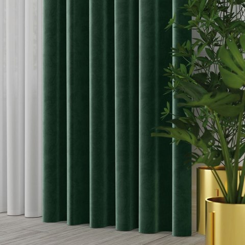 VELVET Tkanina na zasłony, wys. 300cm, kolor 107 ciemny zielony VELVET/TZP/107/000300/1