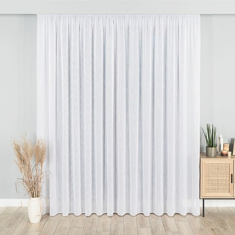 Firanka fantazyjna z ołowianką, wys. 310cm, kolor biały 001169/OLO/001/000310/1