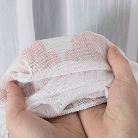 Firanka fantazyjna z ołowianką, wys. 310cm, kolor biały 001169/OLO/001/000310/1