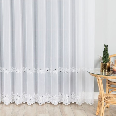 Firanka haftowana, pasowa, wys.280cm, kolor biały 112746/000/001/000280/1