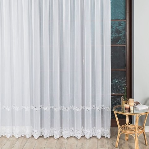 Firanka haftowana, pasowa, wys.280cm, kolor biały 112746/000/001/000280/1