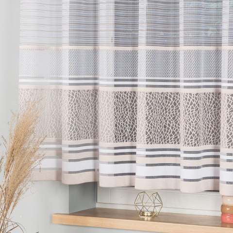 Firanka żakardowa, pasowa, wys. 150cm, kolor stare złoto 017834/000/027/000150/1