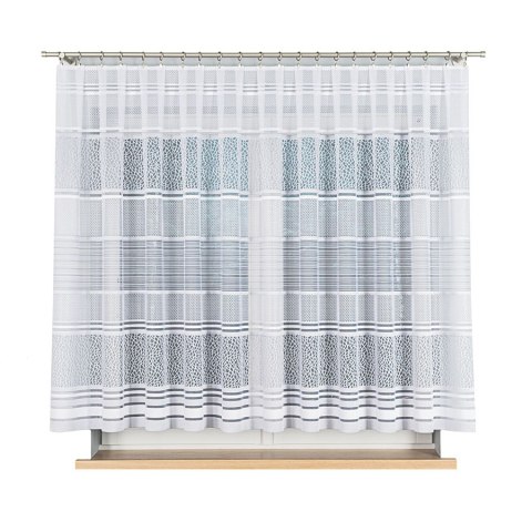 Firanka żakardowa, pasowa, wys. 150cm, kolor szary 017834/000/049/000150/1