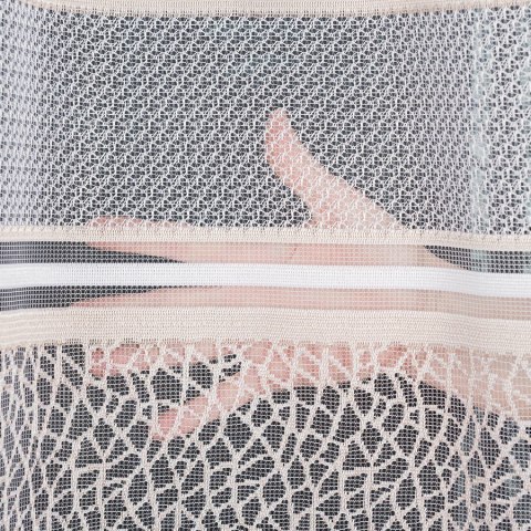 Firanka żakardowa, pasowa, wys. 180cm, kolor stare złoto 017834/000/027/000180/1