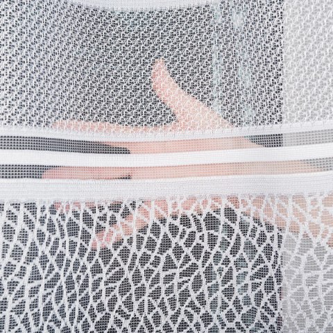 Firanka żakardowa, pasowa, wys.180cm, kolor 049 szary 017834/000/049/000180/1