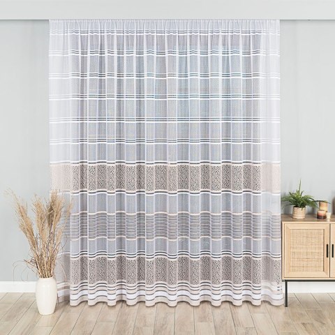 Firanka żakardowa, pasowa, wys. 250cm, kolor stare złoto 017834/000/027/000250/1