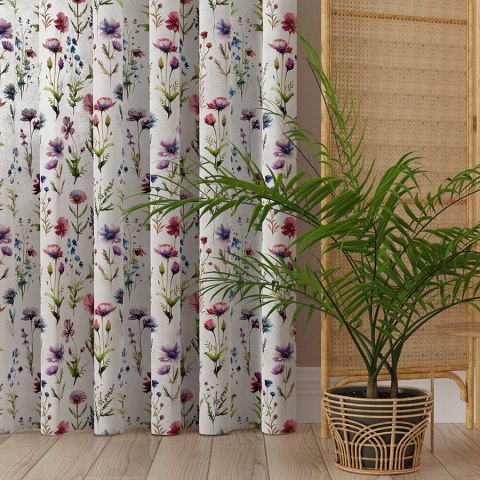 KWIATY POLNE Tkanina na zasłony MILAS, szer. 150cm, wielokolorowe D00129/MIL/001/150000/1