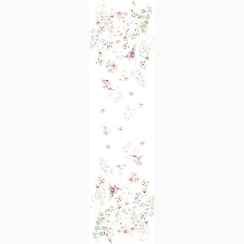 POLINA Bieżnik MILAS obszyty listwą, 38x160cm, kolor różowy P00128/KSP/L01/038160/1