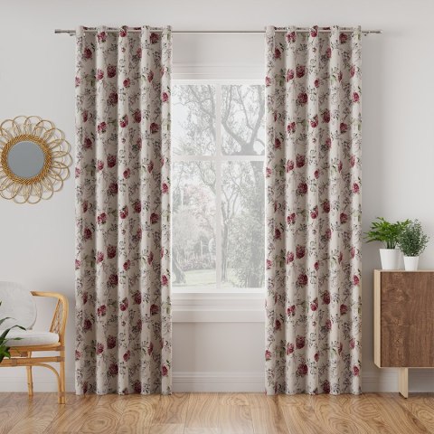 AMARA 042 Tkanina na zasłony, typu TZ7030, szer. 140cm, kolor różowy TZ0042/TDM/001/140000/1