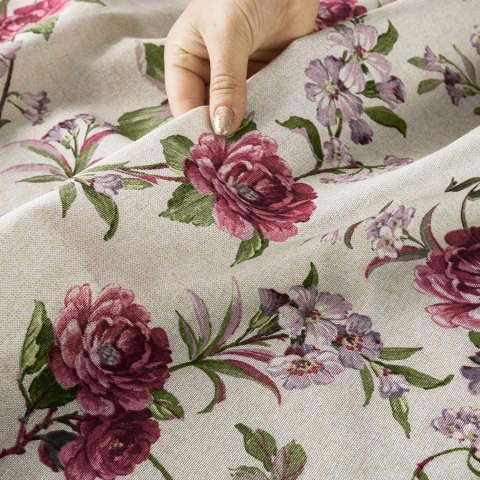 AMARA 042 Tkanina na zasłony, typu TZ7030, szer. 140cm, kolor różowy TZ0042/TDM/001/140000/1