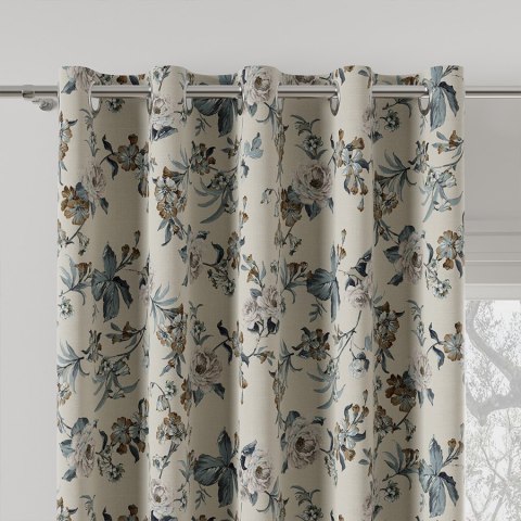 AMARA 042 Tkanina na zasłony, typu TZ7030, szer. 140cm, kolor niebieski TZ0042/TDM/002/140000/1