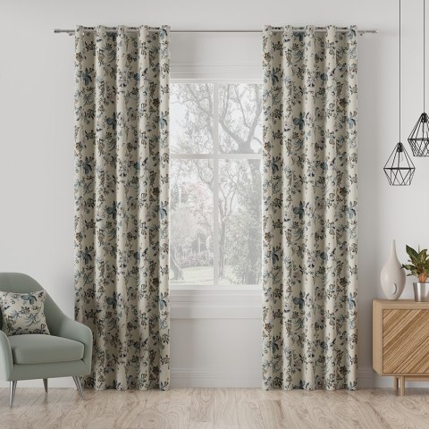 AMARA 042 Tkanina na zasłony, typu TZ7030, szer. 140cm, kolor niebieski TZ0042/TDM/002/140000/1