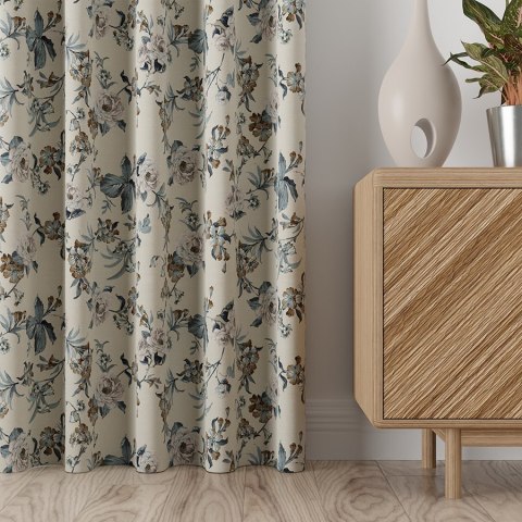 AMARA 042 Tkanina na zasłony, typu TZ7030, szer. 140cm, kolor niebieski TZ0042/TDM/002/140000/1